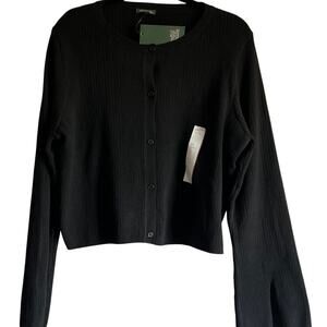 Wild Fable Women's Black Button Front Cardigan With Bell Sleeves - XXL - NWT